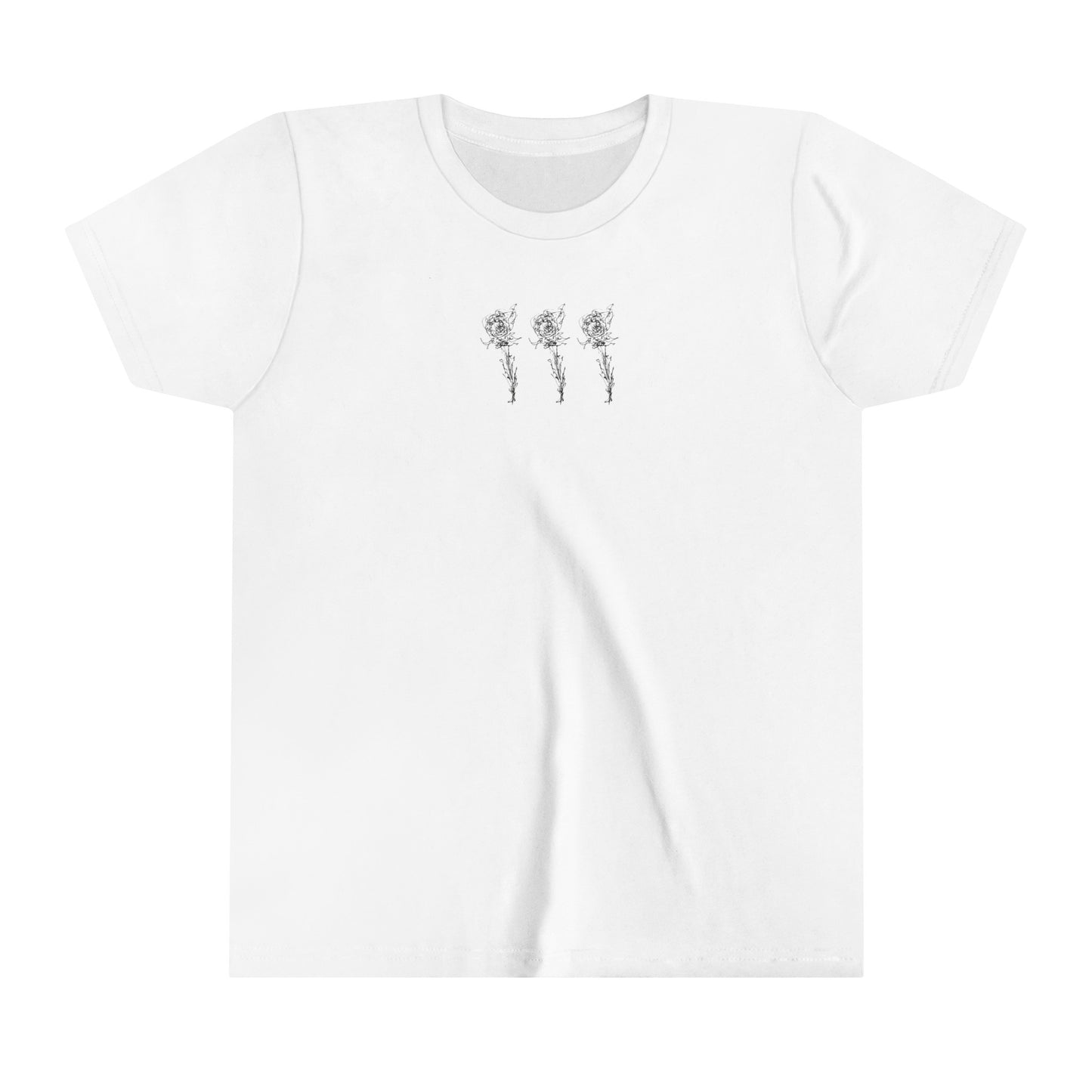 Rose Sketch Youth Short Sleeve Tee