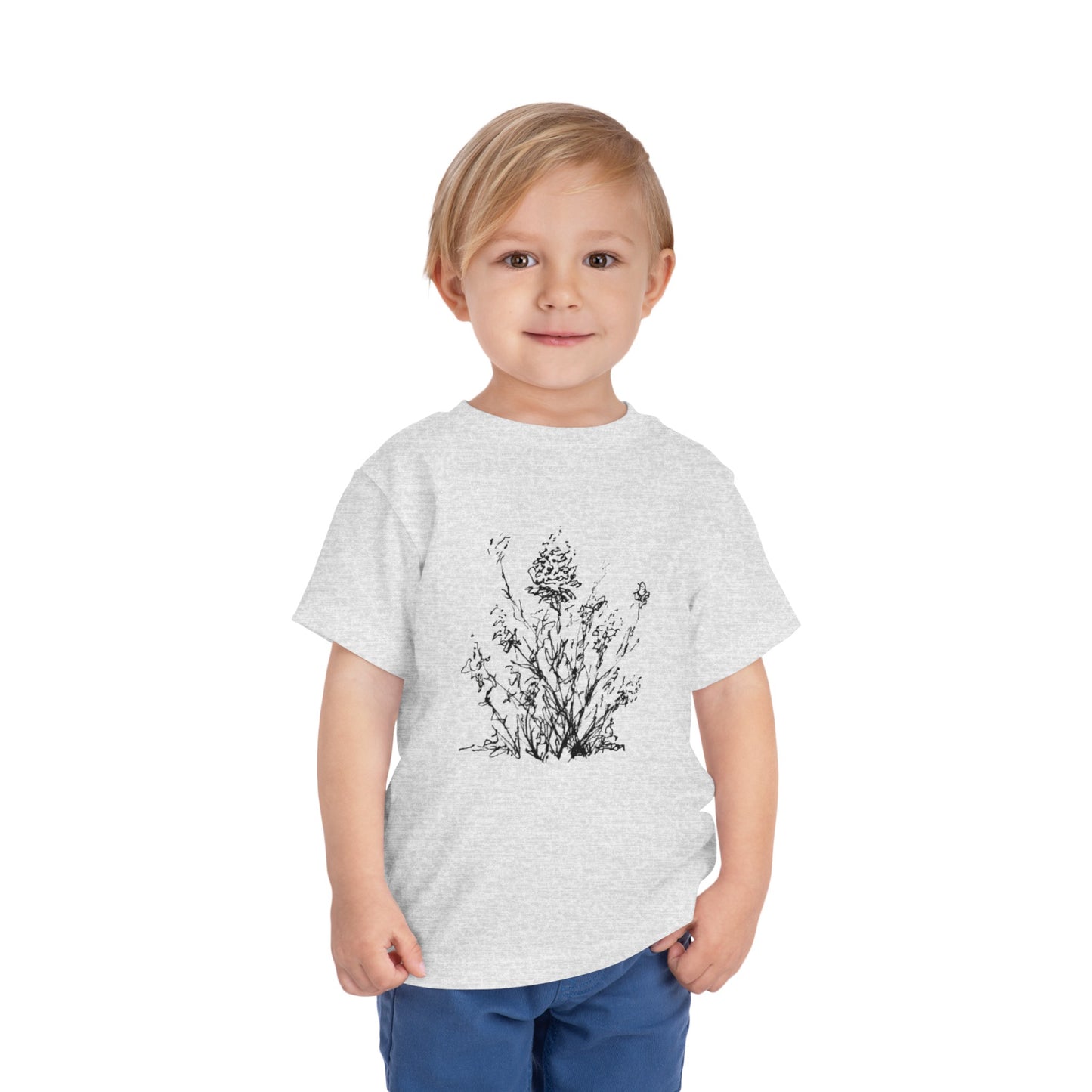 Flower Sketch #1, Toddler Short Sleeve Tee
