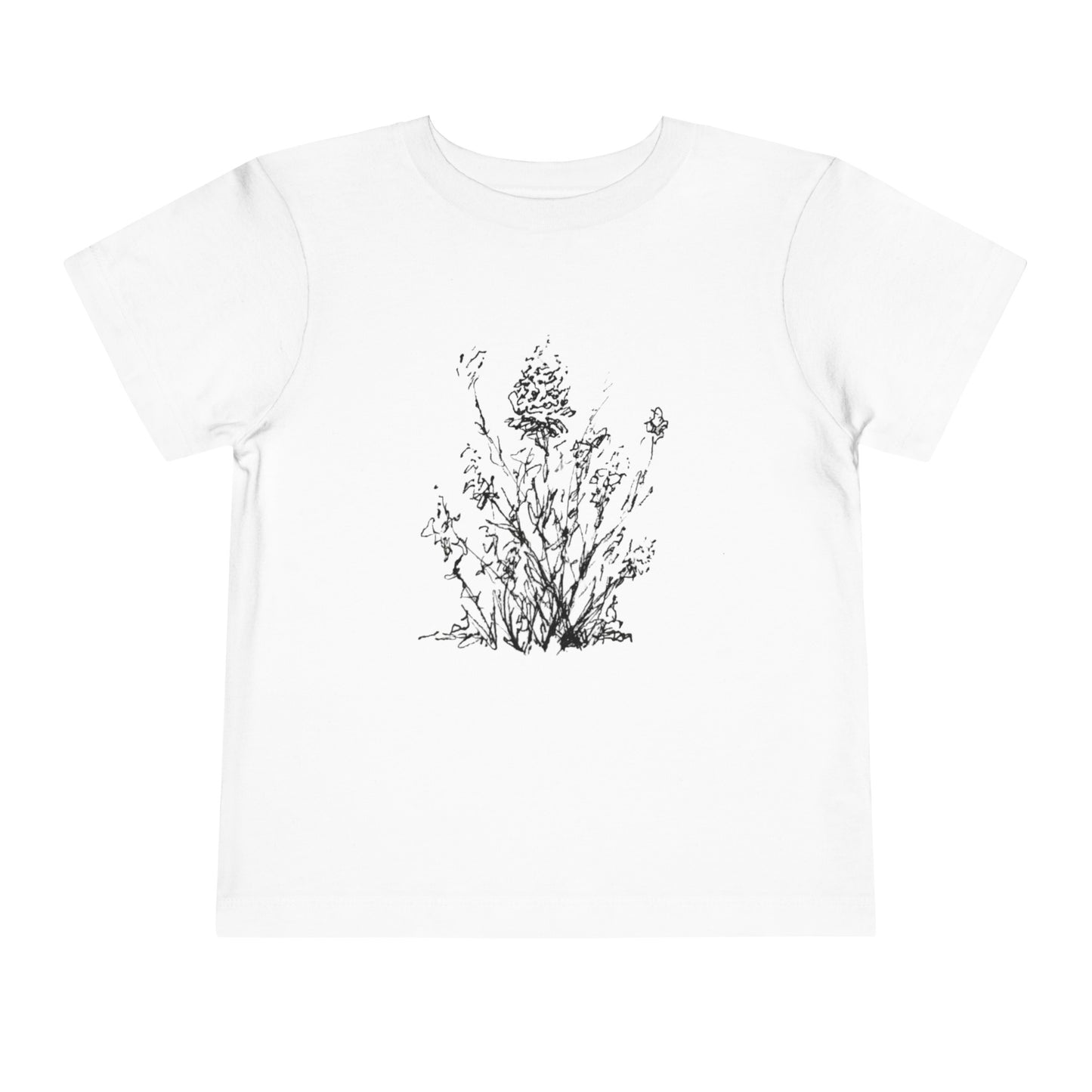 Flower Sketch #1, Toddler Short Sleeve Tee
