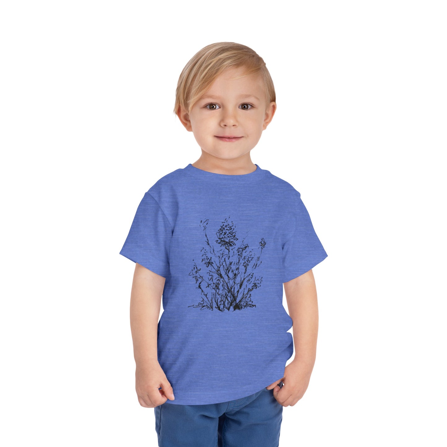 Flower Sketch #1, Toddler Short Sleeve Tee