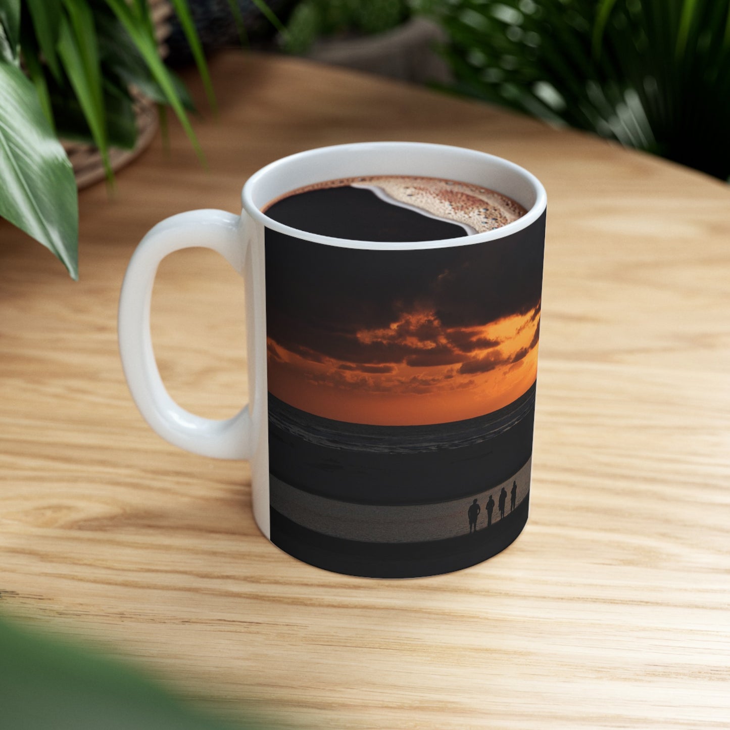 Oregon Coast Sunset White Ceramic Mug