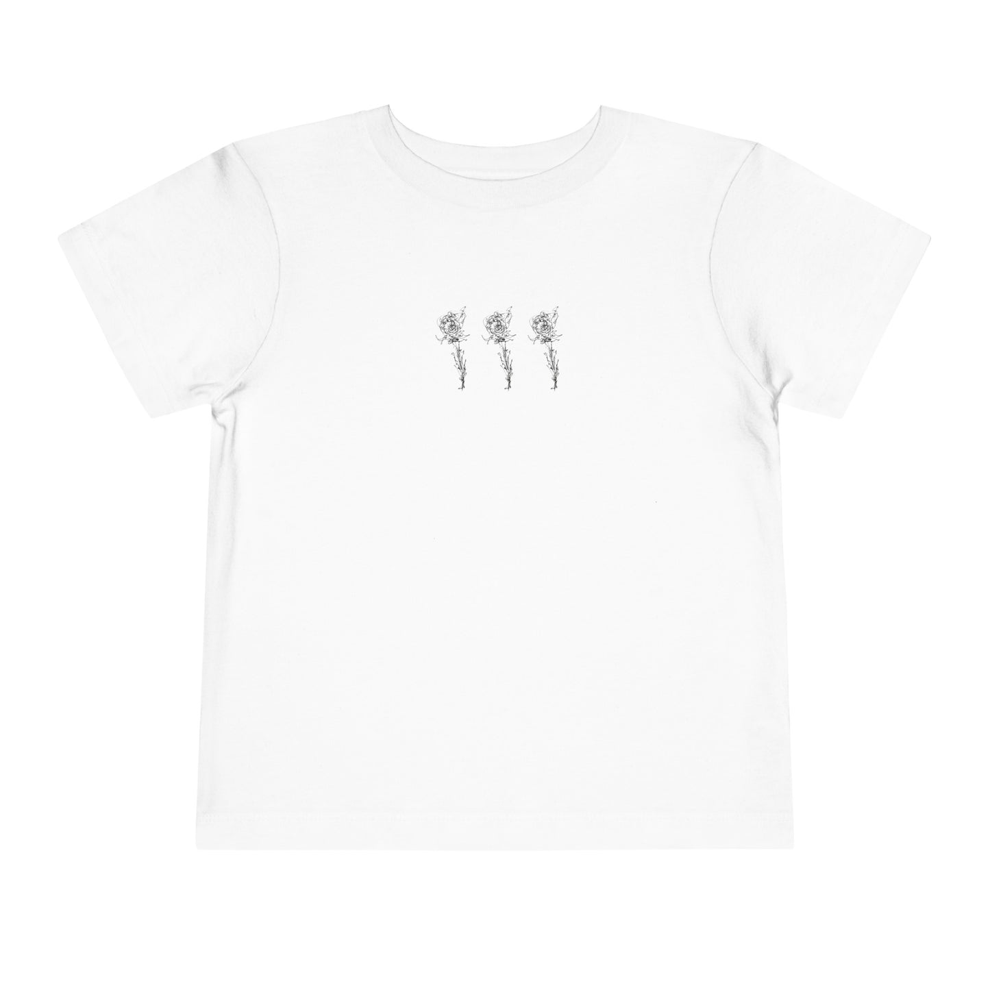 Rose Sketch Toddler Short Sleeve Tee