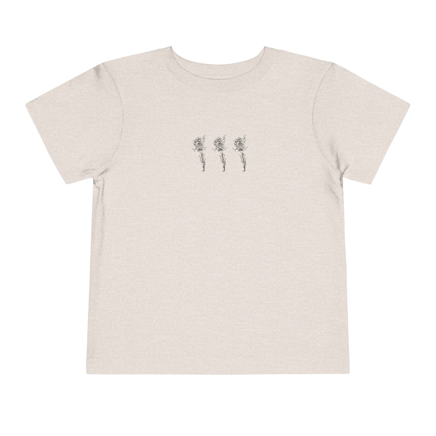 Rose Sketch Toddler Short Sleeve Tee