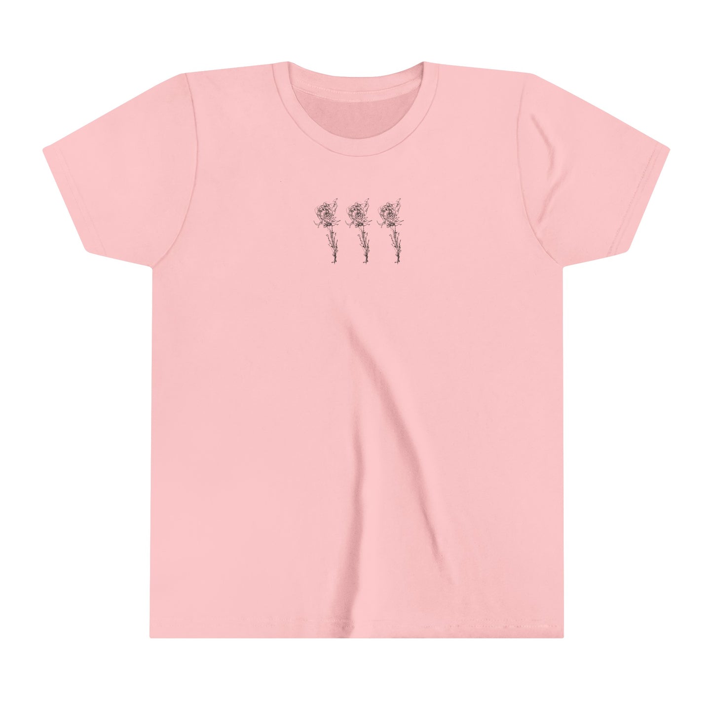 Rose Sketch Youth Short Sleeve Tee