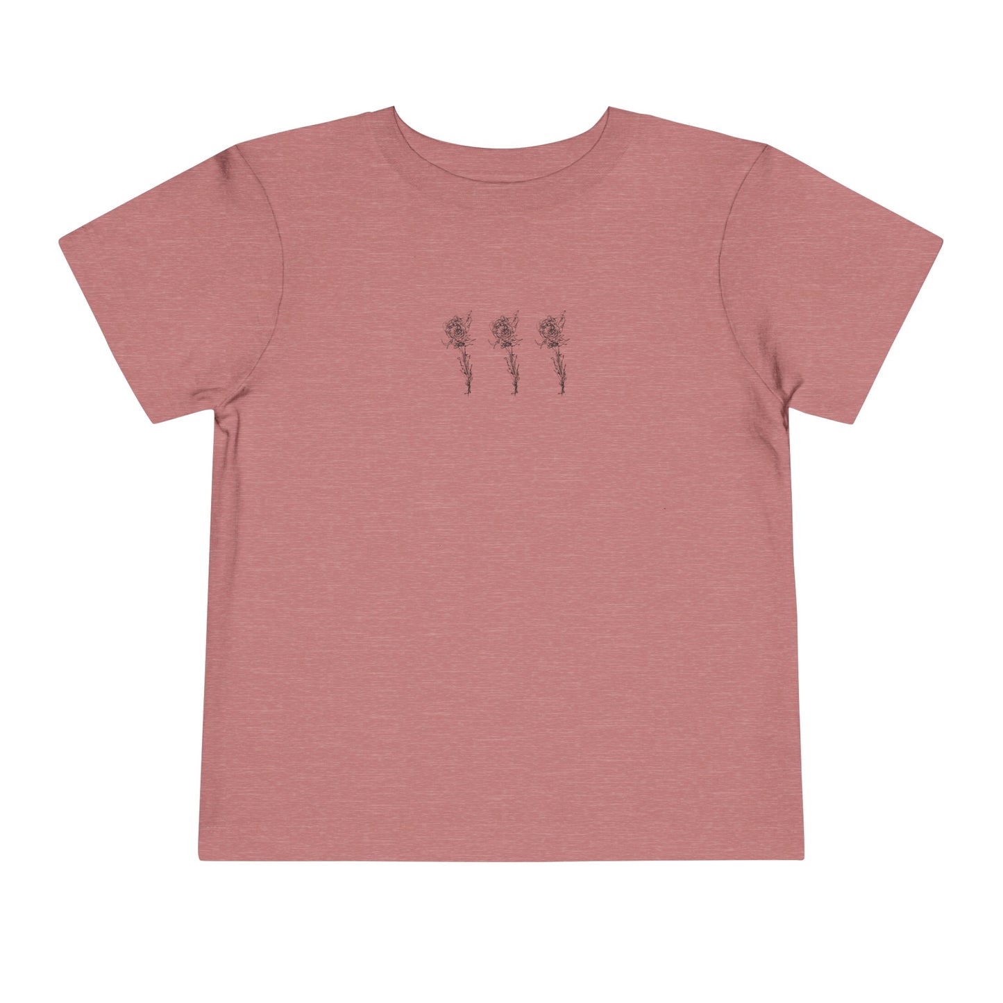 Rose Sketch Toddler Short Sleeve Tee