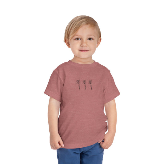 Rose Sketch Toddler Short Sleeve Tee