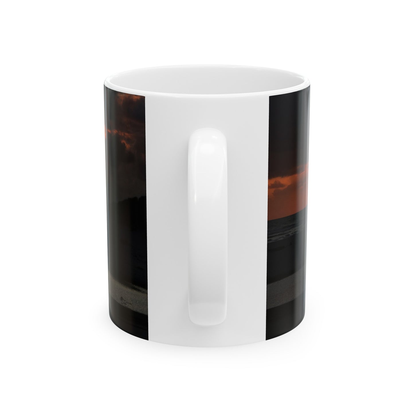 Oregon Coast Sunset White Ceramic Mug