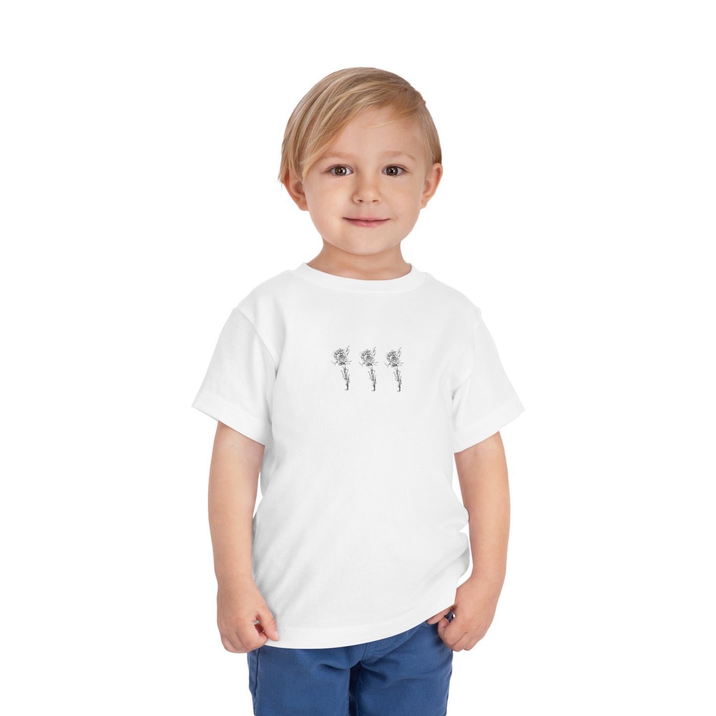 Rose Sketch Toddler Short Sleeve Tee