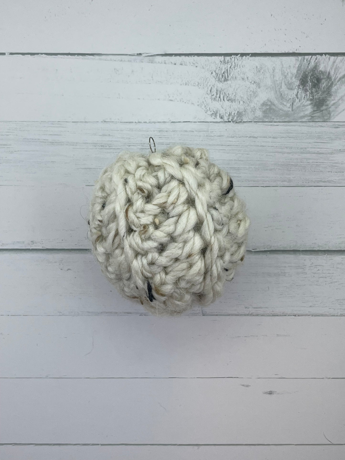 Small Oatmeal Crochet Ornament Set (4)