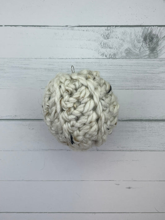 Small Oatmeal Crochet Ornament Set (4)