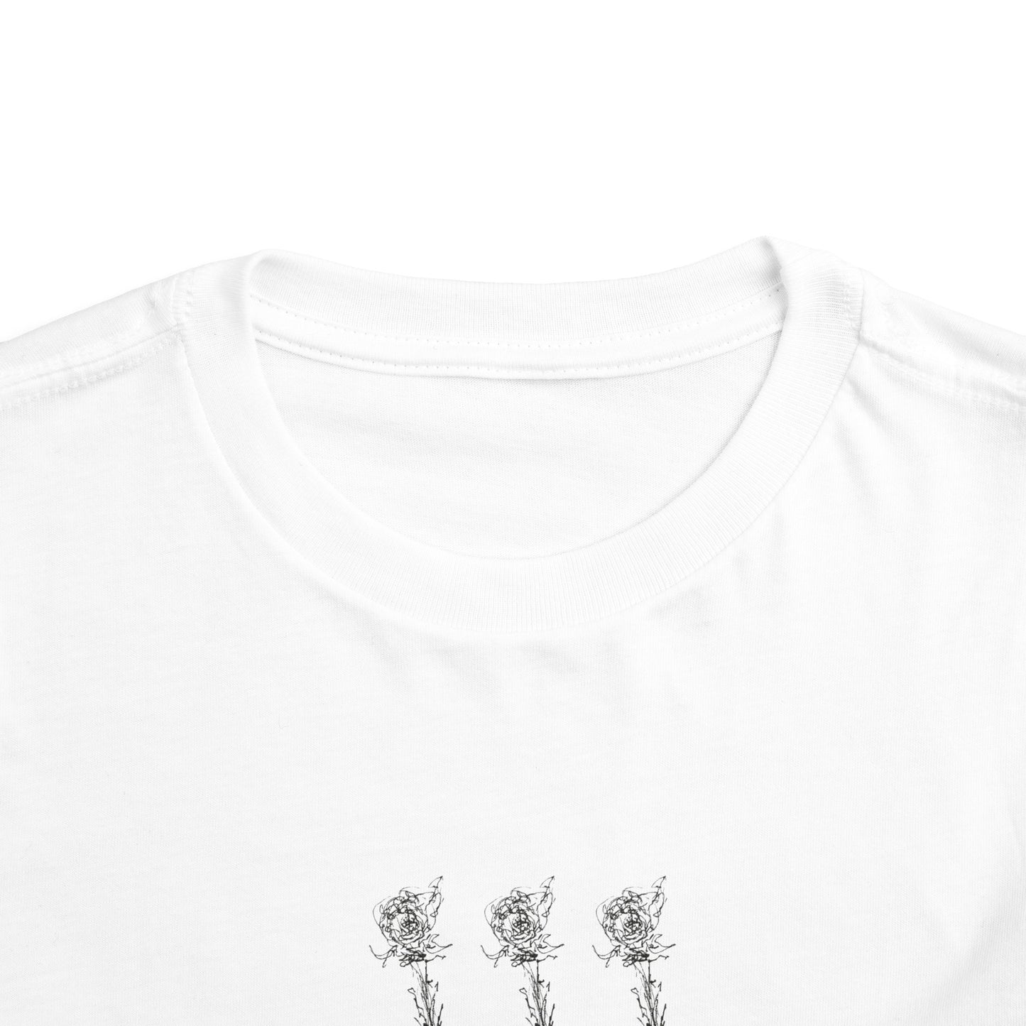 Rose Sketch Toddler Short Sleeve Tee