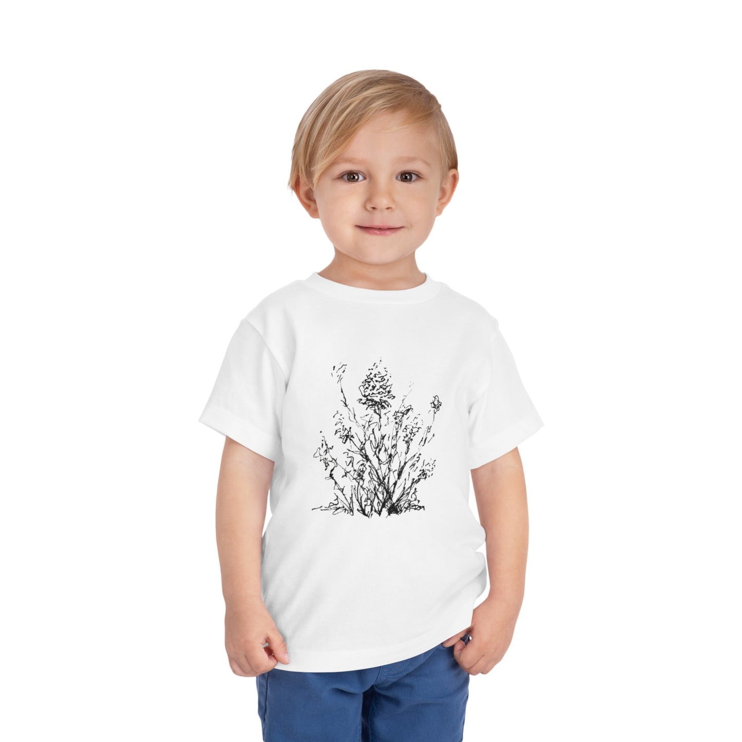 Flower Sketch #1, Toddler Short Sleeve Tee