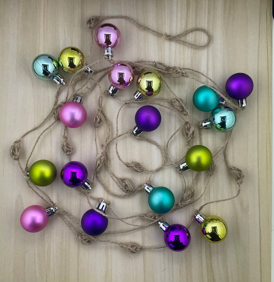 Cotton Candy Mini Ornament Jute Garland