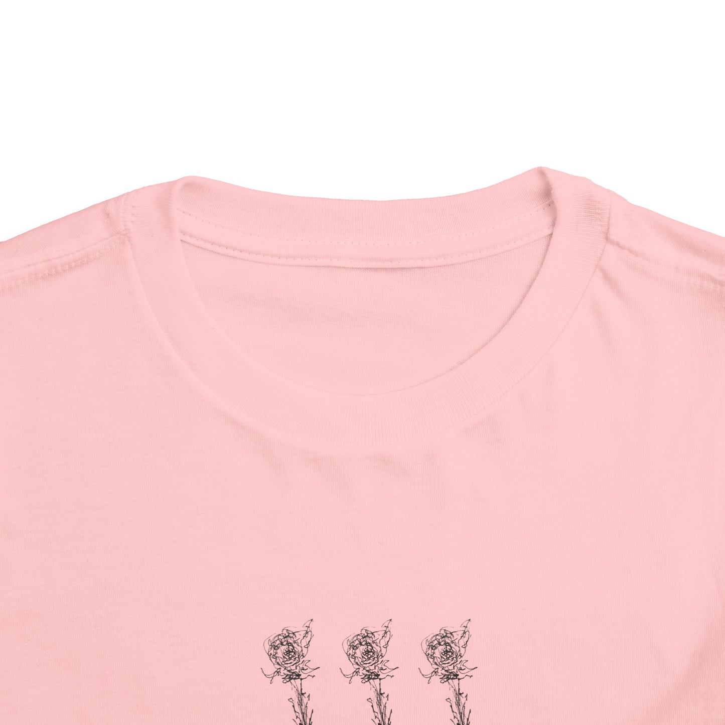 Rose Sketch Toddler Short Sleeve Tee