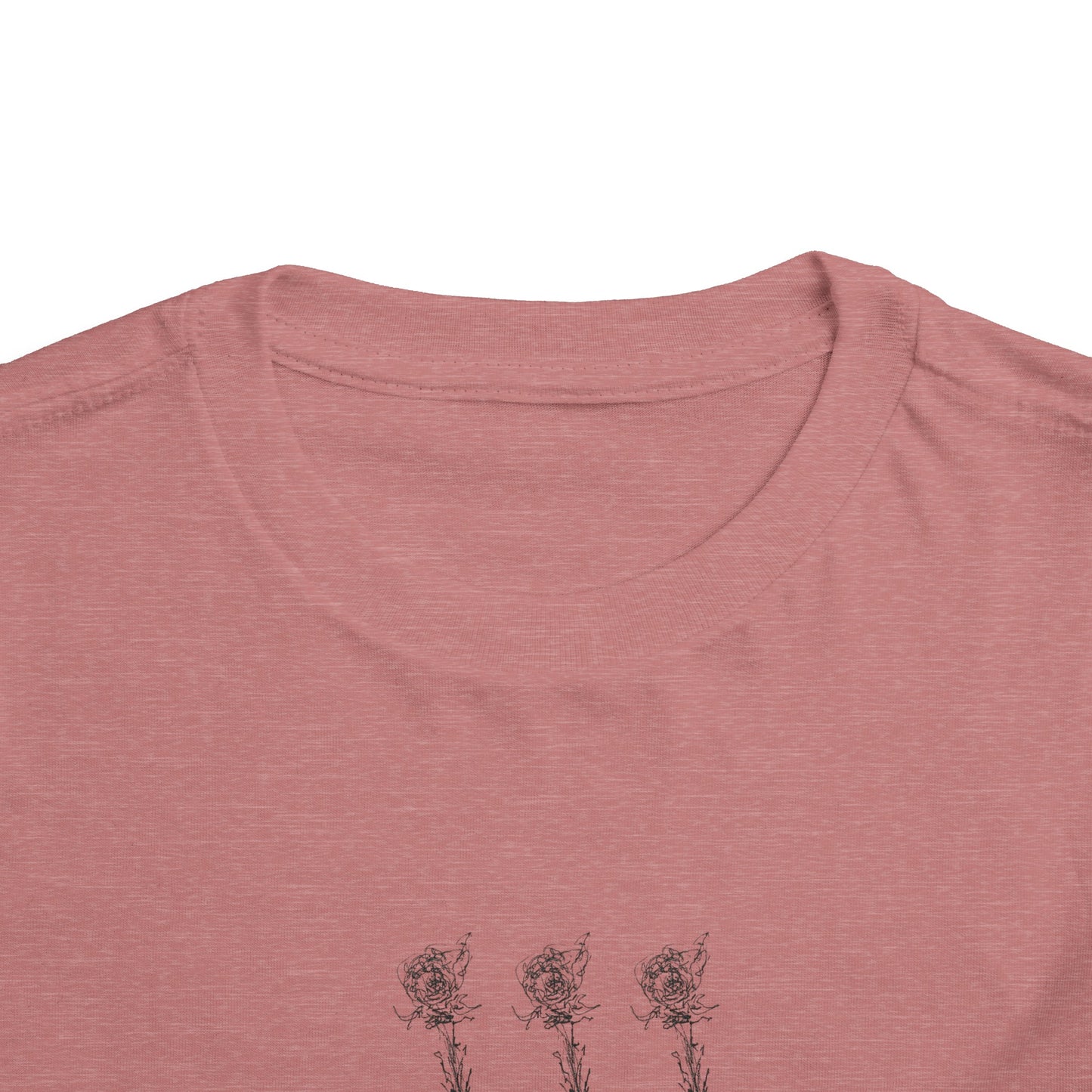 Rose Sketch Toddler Short Sleeve Tee