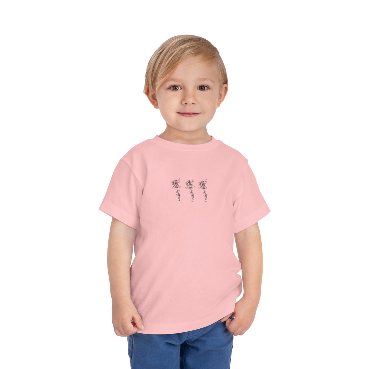 Rose Sketch Toddler Short Sleeve Tee