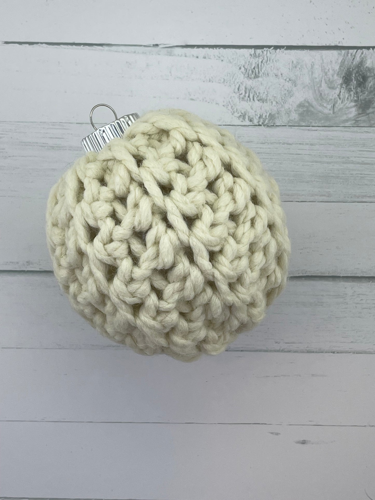 Cream Crochet Ornament Set (4)