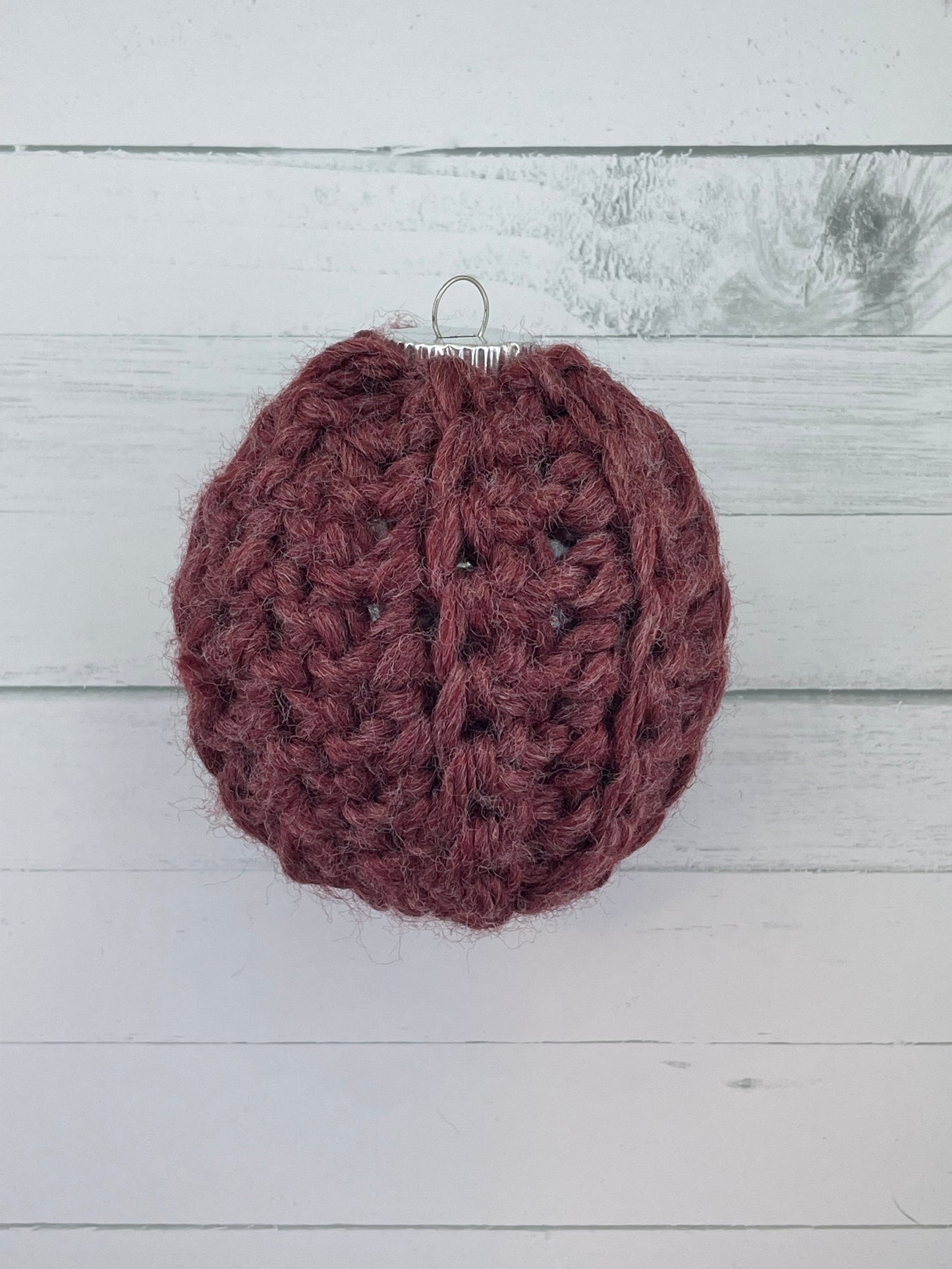 Maroon Crochet Ornament Set (4)