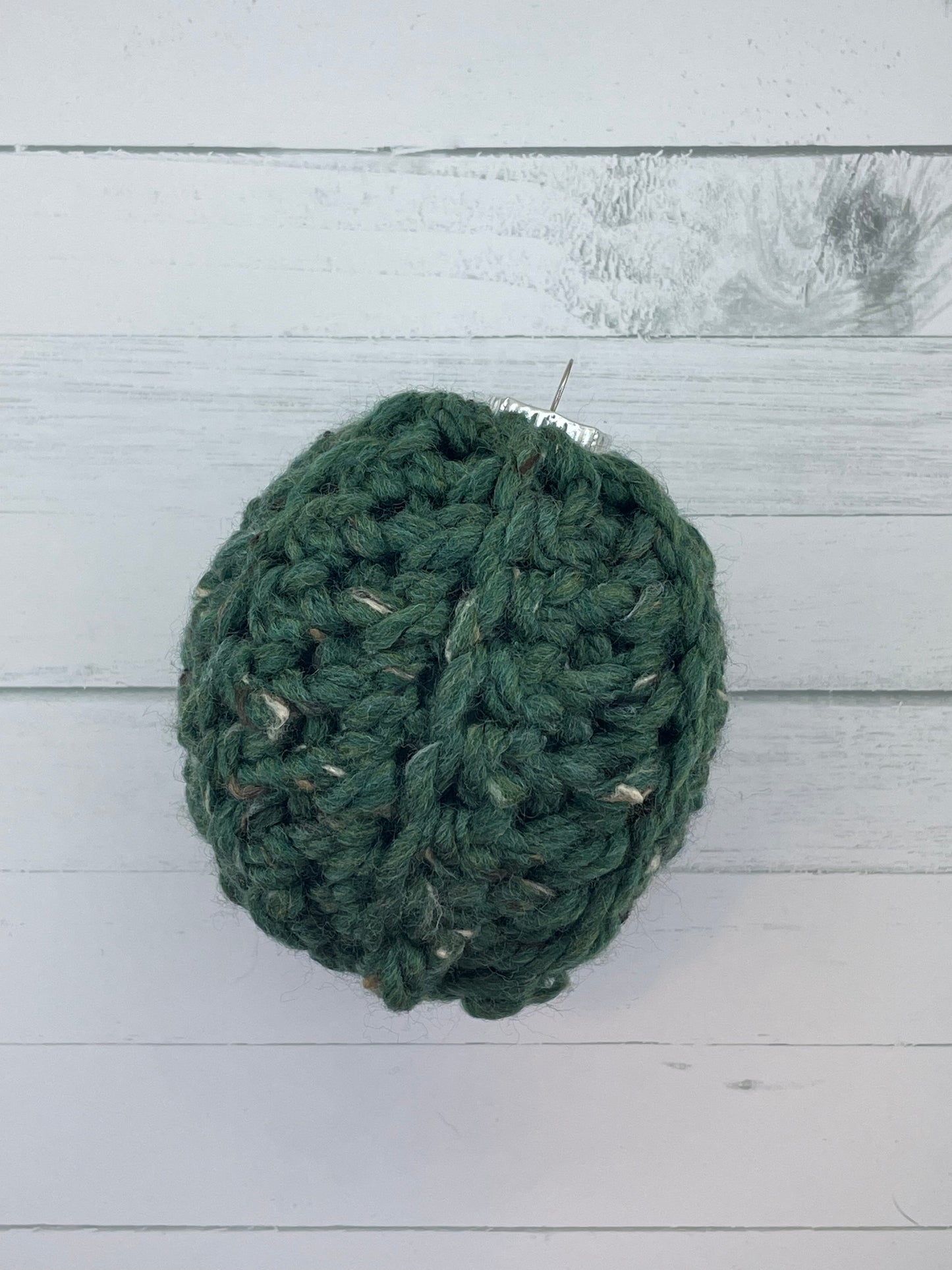 Forest Green Crochet Ornament Set (4)